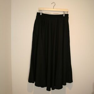 Vintage Black Midi Skirt
